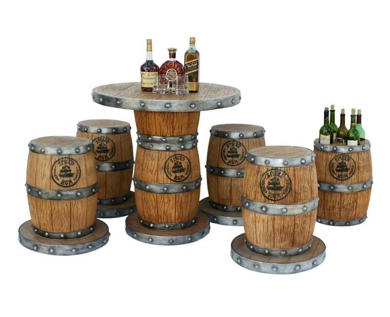 Beer And Wine Barrel Seating Set