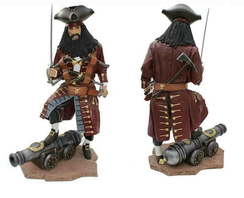 Life Size Black Beard Pirate Statues