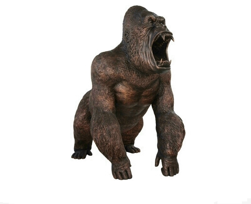 Bronze Life Size Silver Back Male Gorilla Statue