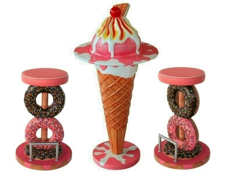 Ice Cream Replica Dining Set Table